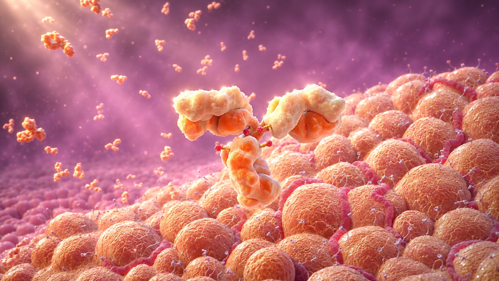 Cinematic molecular antibody visualization
